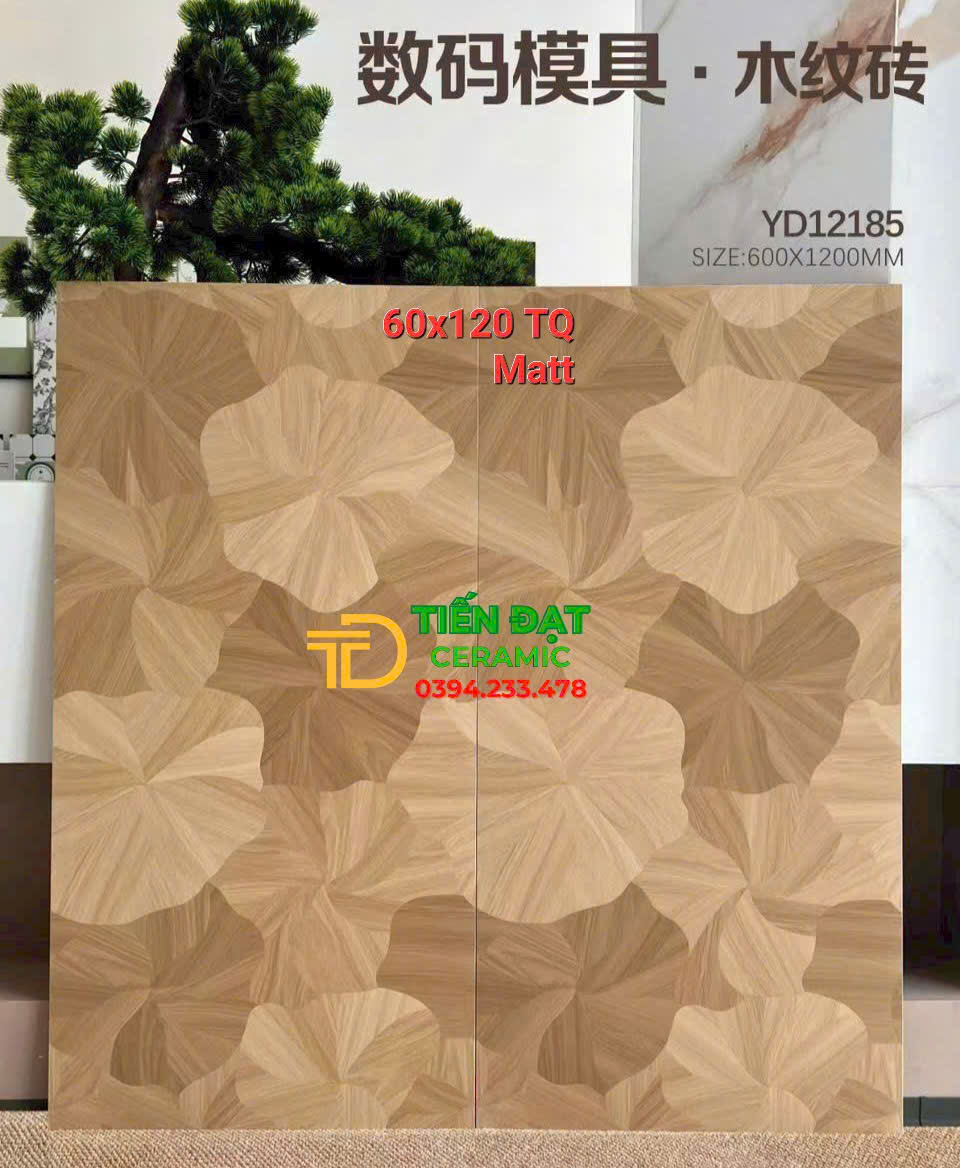 Gạch Vân Gỗ TQ 60x120 Hoa Văn Cánh Quoạt Lát Nền