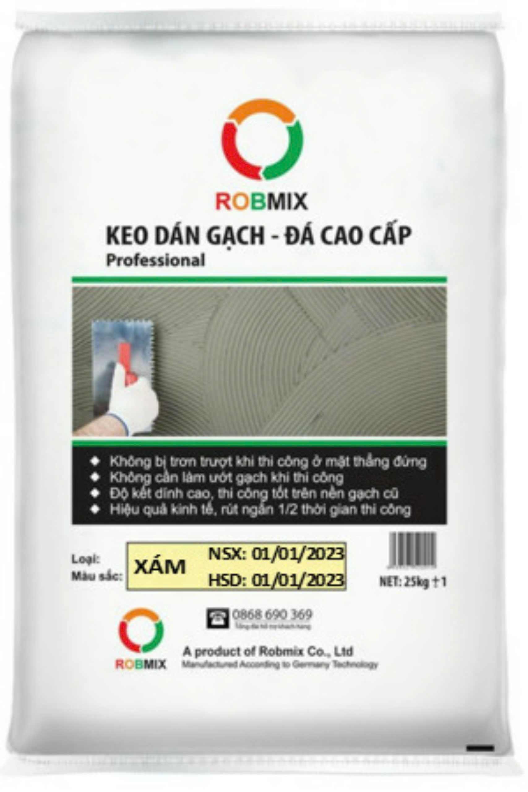 Keo ROBMIX Dán Gạch Đá Khổ Lớn Cao Cấp 