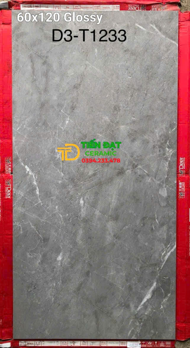 Kho Gạch Lát Nền TQ 60x120 Khổ Lớn Vân Xám Giả Đá