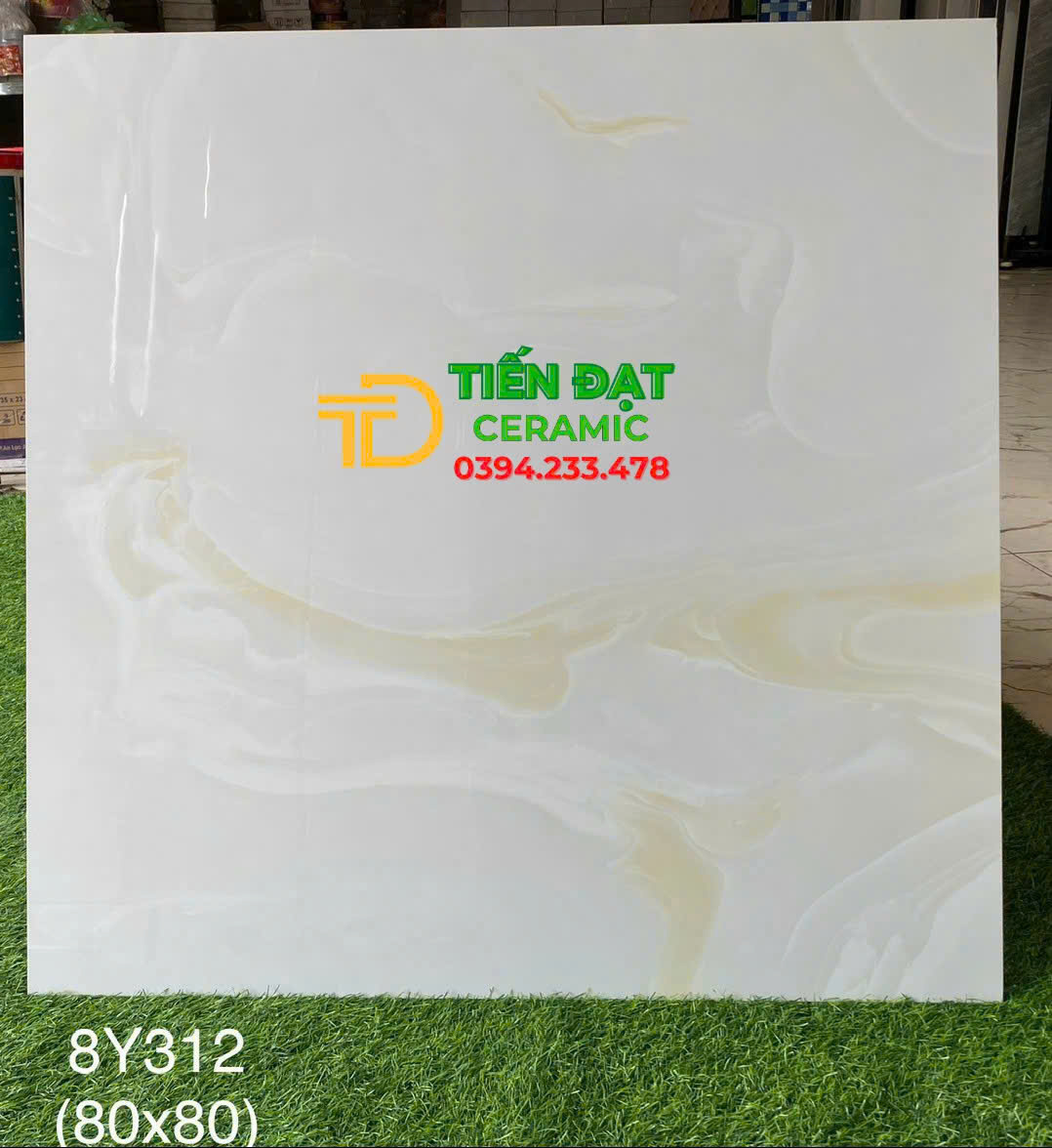 Kho Gạch TQ 80x80 Trắng Ánh Vàng Lát Nền Cao Cấp