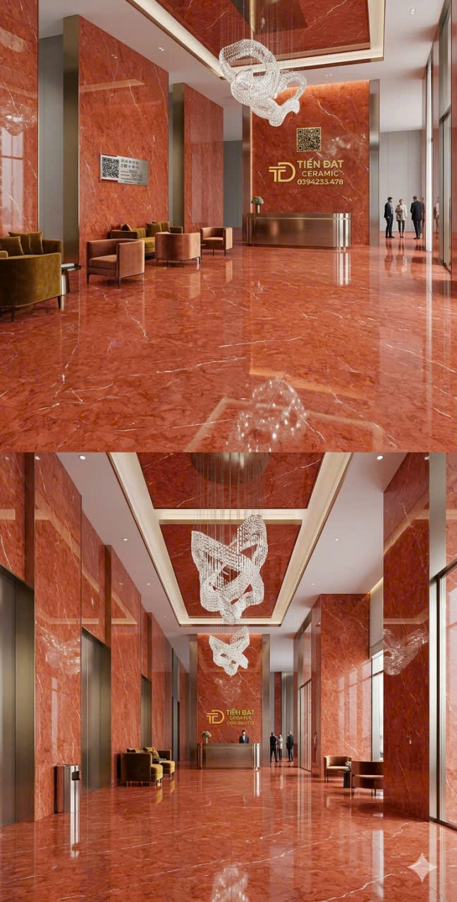 Nhà Phân Phối Gạch Khổ Lớn 80x160 Prime Đỏ Vân Trắng Tại HCM