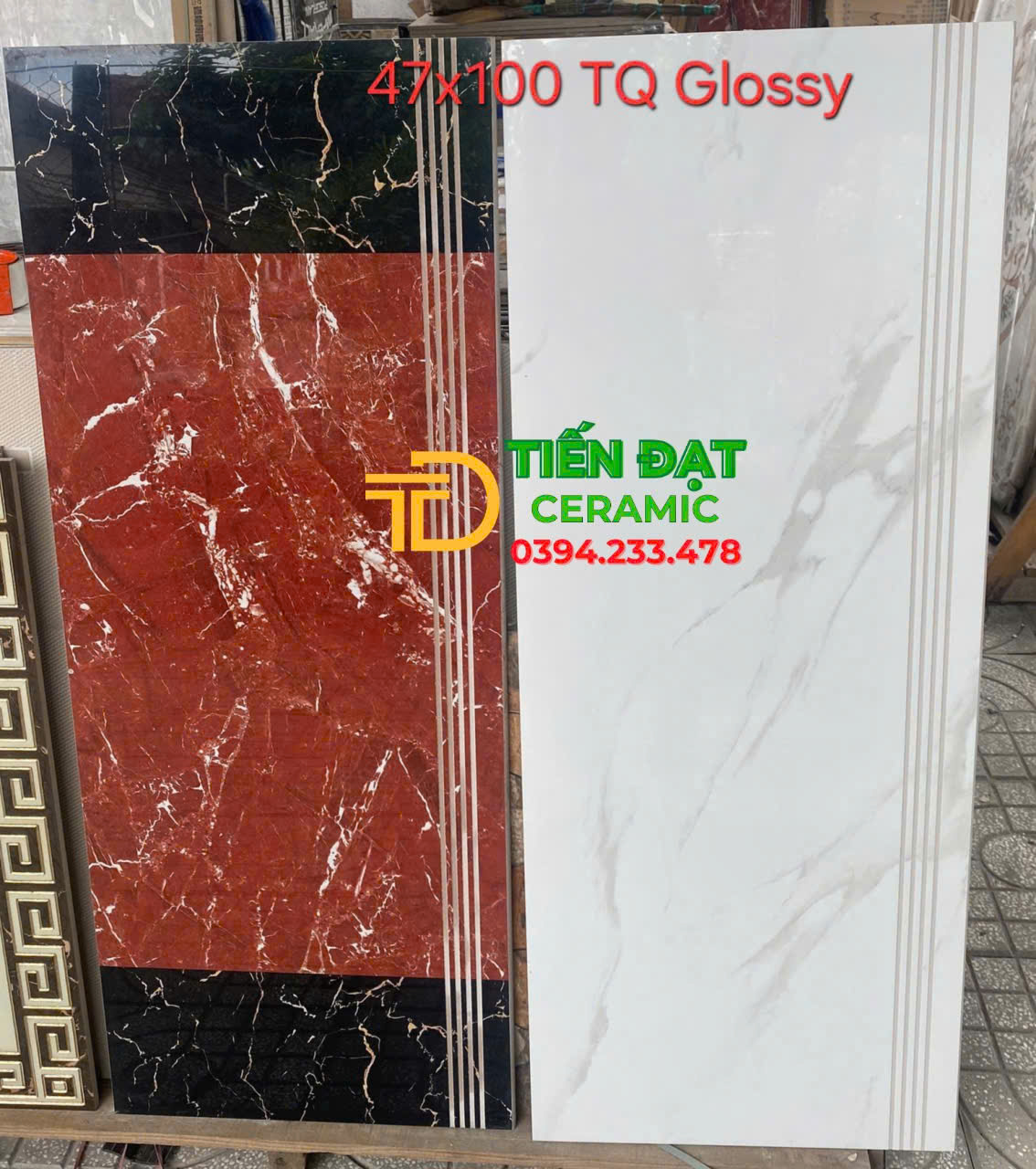 Tổng Kho Gạch Cầu Thang TQ 47x100 Nhập Khẩu Trắng Vân Mẫu Mới