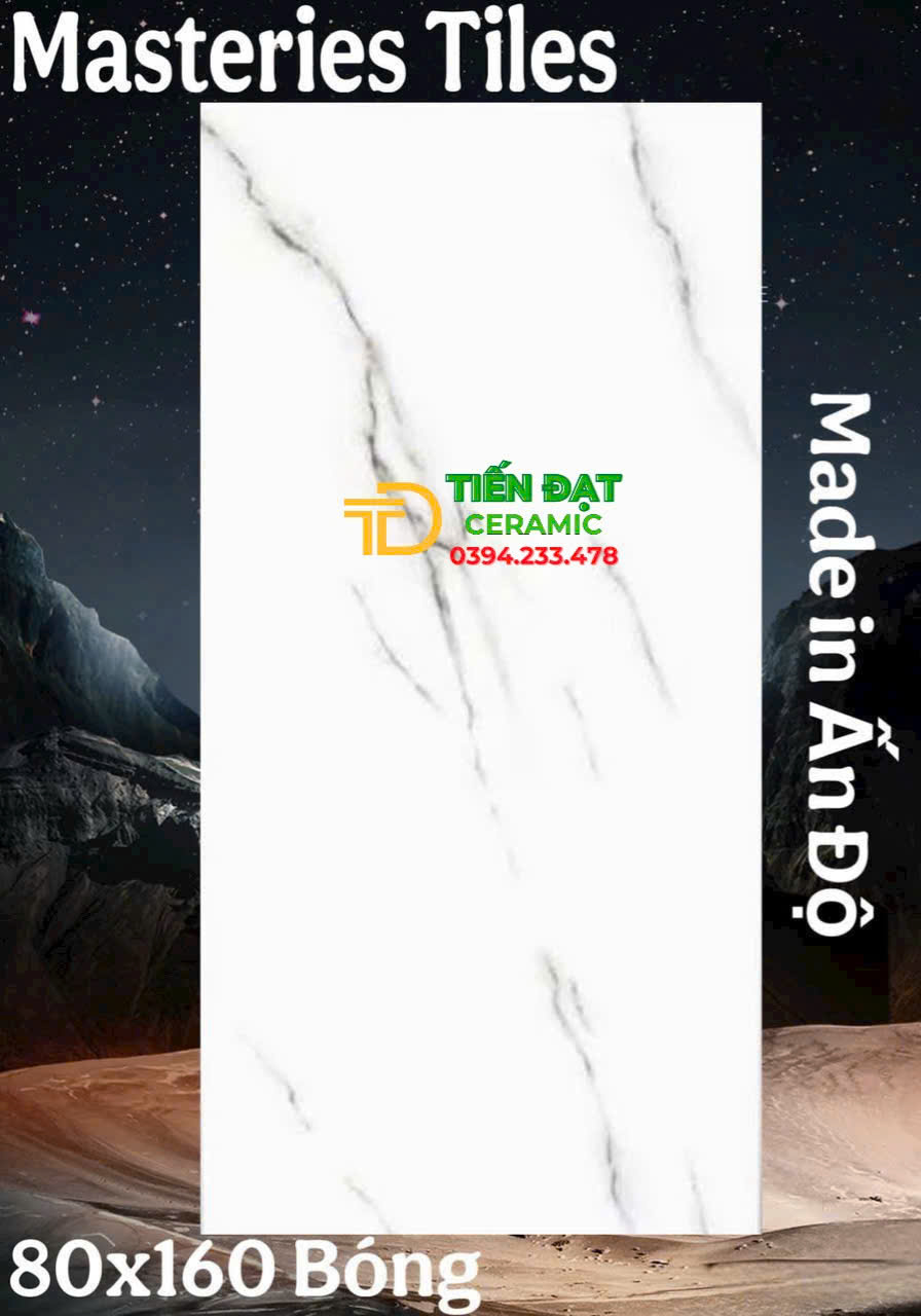 Tổng Kho Gạch Khổ Lớn 80x160 Trắng Vân Ấn Độ Tại HCM