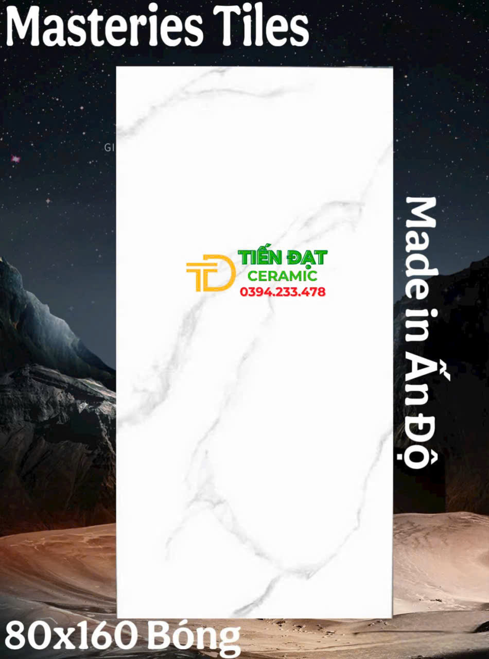 Tốp 898 Mẫu Gạch Khổ Lớn 80x160 Bóng Kiếng Trắng Vân