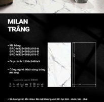 Đá Bóng Kiếng 120x240 Cao Cấp TQ Trắng Vân Vi Tinh Ốp Tường