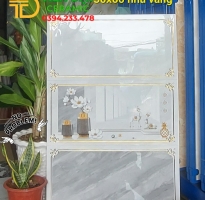 Đá Bóng Kiếng 30x60 Khắc Kim Dán tường