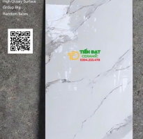 Đá Bóng Kiếng 60x120 Trắng Vân Xám Cao Cấp Mới Đẹp