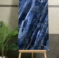 Đá Bóng Kiếng 60x120 Xanh Vân Trắng