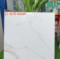 Đá Bóng Kiếng 60x60 Lát Lền Trắng Vân 