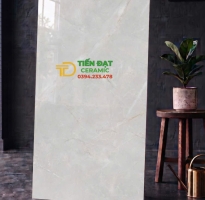 Đá Bóng Kiếng Vi Tinh 60x120 Vân Xám Nhạt Lát Nền 