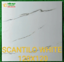 Đá Cao Cấp Kim Cương 120x120 Trắng Vân Nhập Khẩu