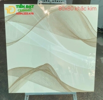 Đá Đồng Chất 80x80 Nhũ Vàng Bóng Kiếng