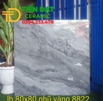 Đá Đồng Chất 80x80 Nhũ Vàng Ốp Lát TQ