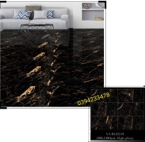 Đá Ốp Lát 60x120 Ốp Mặt Tiền Đen Vân Vàng