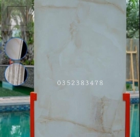 Gạch Nhập Khẩu Vi Tinh 60x120 Vân Vàng Kem Mẫu Mới