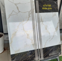 Gạch Ốp Cầu Thang 47x120 Mẫu Mới Khắc Kim