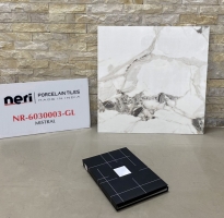 Đá Bóng Kiếng 60x60 Trắng Vân Cao Cấp Q8