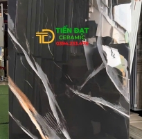 Gạch 80x160 Bóng Kim Cương Vàng Trắng Đen Vách Cầu Thang