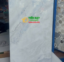 Gạch Bóng Kiếng 60x120 Vân Xanh Nhạt Giả Đá Mẫu Mới