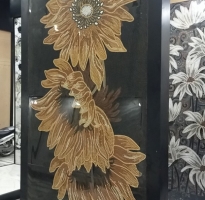 Gạch Bóng Kiếng 60x120 Bông Hoa Vàng