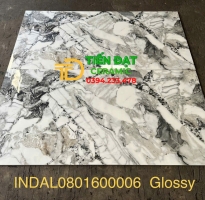 Gạch Bóng Kiếng 80x160 Vân Trắng Đen Giả Đá Ốp Lát