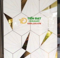 Gạch Bóng Kiếng TQ 30x60 Ánh Vàng Ốp Tường Mẫu Mới