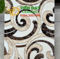 Gạch Bóng Kiếng TQ 30x60 Hoa Văn Nhũ Vàng Ốp Tường