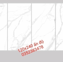 Gạch Cao Cấp 120x240 Ốp Lát Trắng Vấn Khói