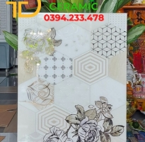 Gạch Cao CẤp 240x60 Khắc Kim Nhũ Vàng