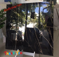 Gạch Cao Cấp 80x80 Bóng Kiếng Đen Ánh Kim