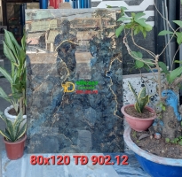 Gạch Cao Cấp Bình Tân 80x120 Xanh Vân Khắc Kim 