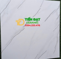 Gạch Cao Cấp Lát Nền 80x80 TQ Trắng Vân Nhũ Vàng