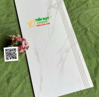 Gạch Cầu Thang Cao Cấp 47x120 Trắng Vân Khói 