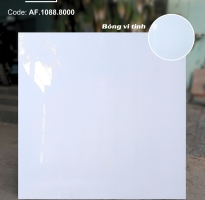 Gạch Đá Bóng Kính Vi Tinh 80x80 Trắng Trơn Apodio Cao Cấp