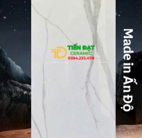 Gạch Đá Khổ Lớn Ấn Độ 80x160 Trắng Vân Đen Ốp Tường