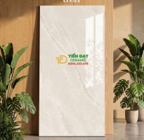 Gạch Đá Marble 60x120 Vân Vàng Kem Lát Nền Phòng Khách