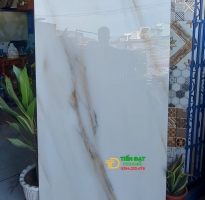 Gạch Đá Marble india Ấn Độ 80x160 Trắng Vân Vàng