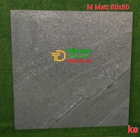 Gạch Đá Mờ 80x80 Ấn Độ Lát Nền Vân Xám Xi Măng 