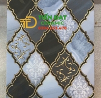 Gạch Điểm Khắc Kim 30x60 Trung Quốc Cao Cấp Nhũ Vàng Bạc