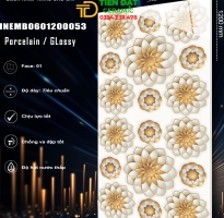 Gạch Điểm Nhất 60x120 Bông Hoa Bóng Kiếng Cao Cấp