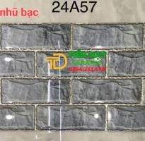 Gạch Giả Đá 20x40 Trang Trí Nhũ Bạc Trắng Mới Nhất