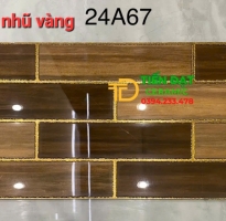 Gạch Giả Gỗ Khắc Kim 20x40 Nhập Khẩu Trang Trí