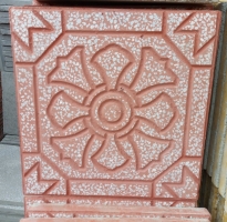 Gach Hoa Văn Mầu Đỏ 40x40 Vỉa Hè Giá Rẻ