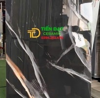 Gạch Khổ Lớn 60x120 Ốp Tường Đen Trắng Ánh Vàng Mẫu Mới