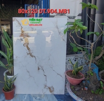 Gạch Khổ Lớn 80x120 Trắng Vân Vàng Apodio