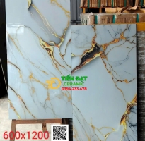 Gạch Khổ Lớn Ấn Độ 60x120 Ốp Lát Khách Sạn Nhũ Vàng Mới Nhất 