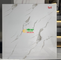 Gạch Khổ Lớn Lát Phòng Khách 100x100 Trắng Vân Vàng