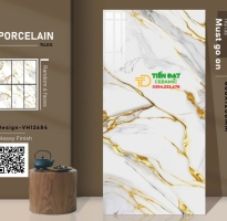 Gạch Khổ Lớn Ốp Lát Phòng Khách Ốp Mặt Tiền 60x120 Nhũ Vàng