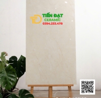 Gạch Khổ Lớn Ốp Tường 60x120 Vân Vàng Kem Ấn Độ