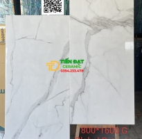 Gạch Khổ Lớn Trắng Vân 80x160 Đá Marble Global Satvario